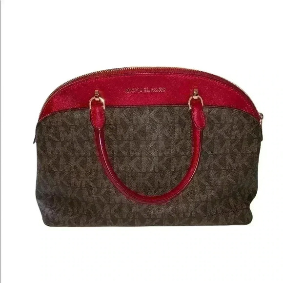 MICHAEL KORS Brown/Red Satchel - Picture 1 of 11
